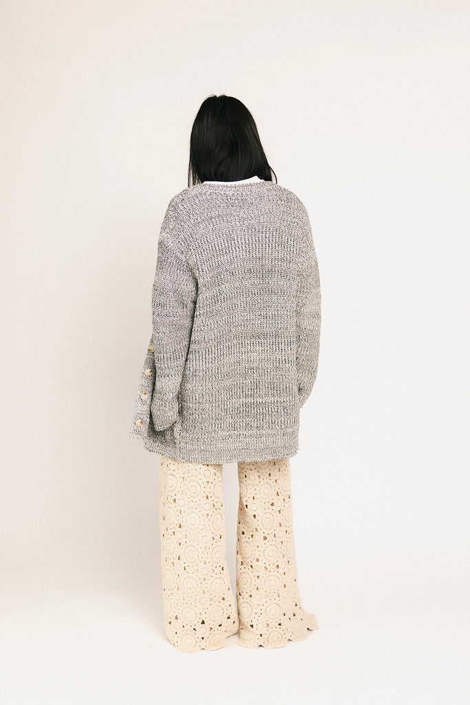 to the moon cardigan // grey *zoco exclusive*