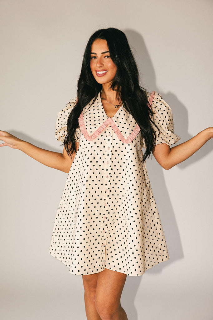 poppy collared dress // polka dot *zoco exclusives*