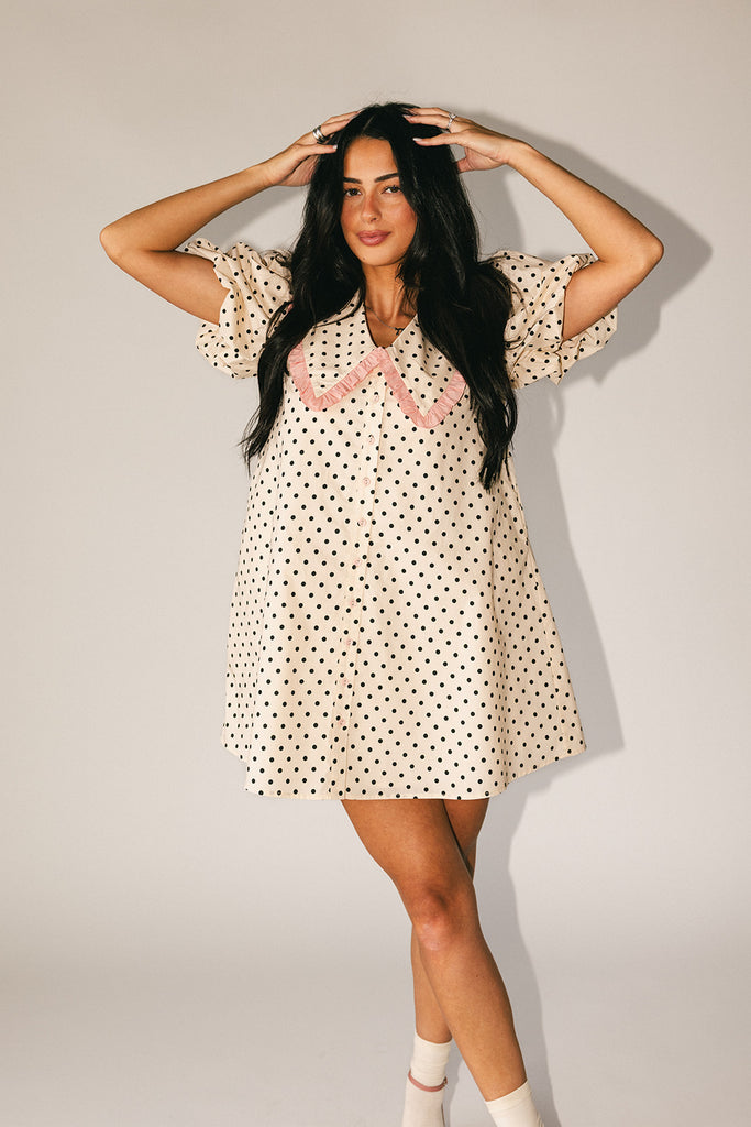 poppy collared dress // polka dot *zoco exclusives*