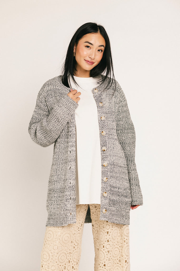 to the moon cardigan // grey *zoco exclusive*