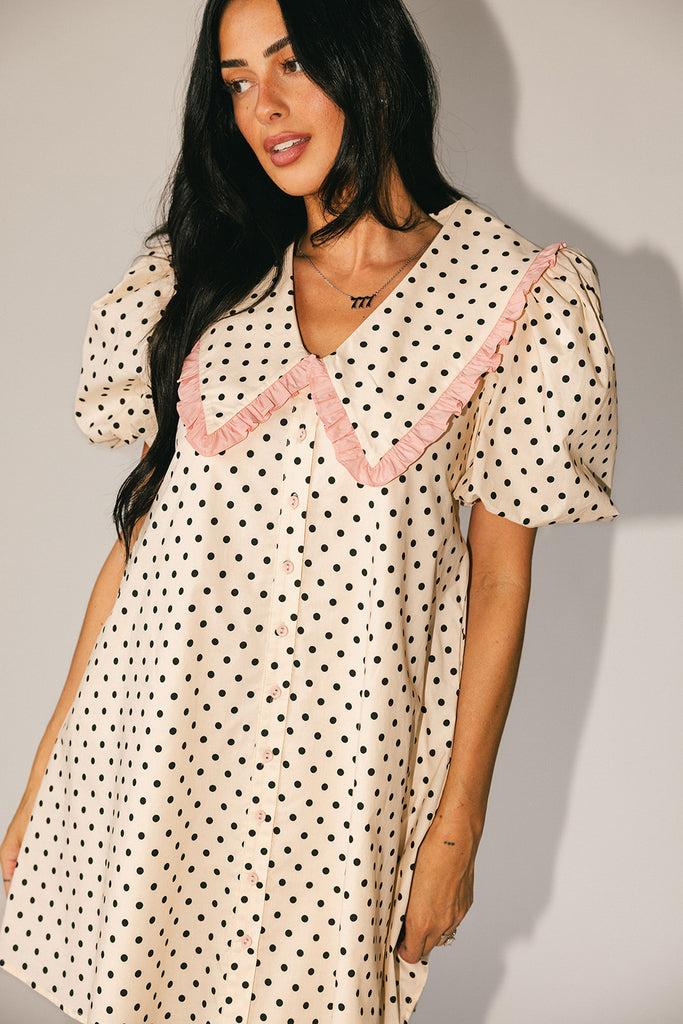 poppy collared dress // polka dot *zoco exclusives*