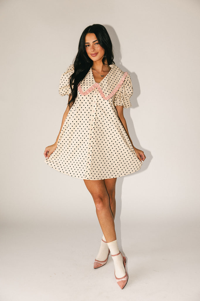 poppy collared dress // polka dot *zoco exclusives*