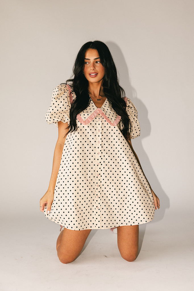 poppy collared dress // polka dot *zoco exclusives*