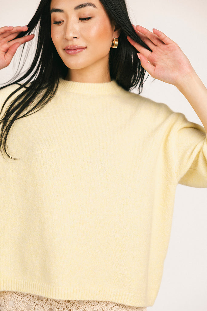 one thing sweater // yellow