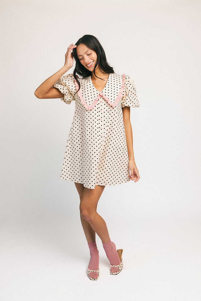 poppy collared dress // polka dot *zoco exclusive*
