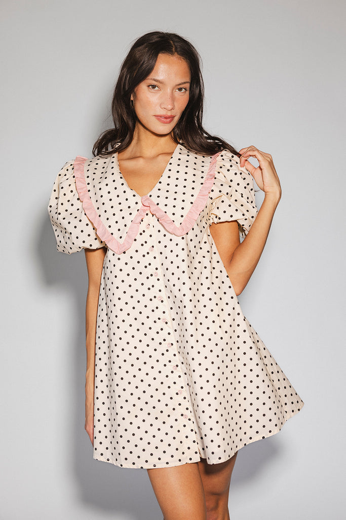 poppy collared dress // polka dot *zoco exclusive*