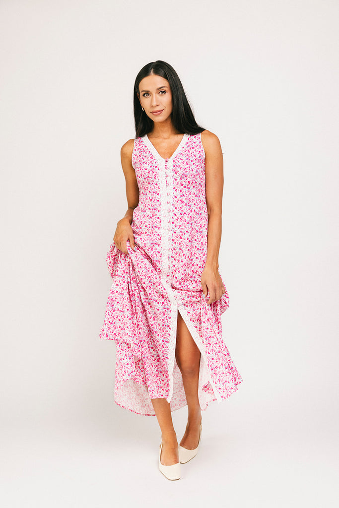 honey floral dress // pink *zoco exclusive*