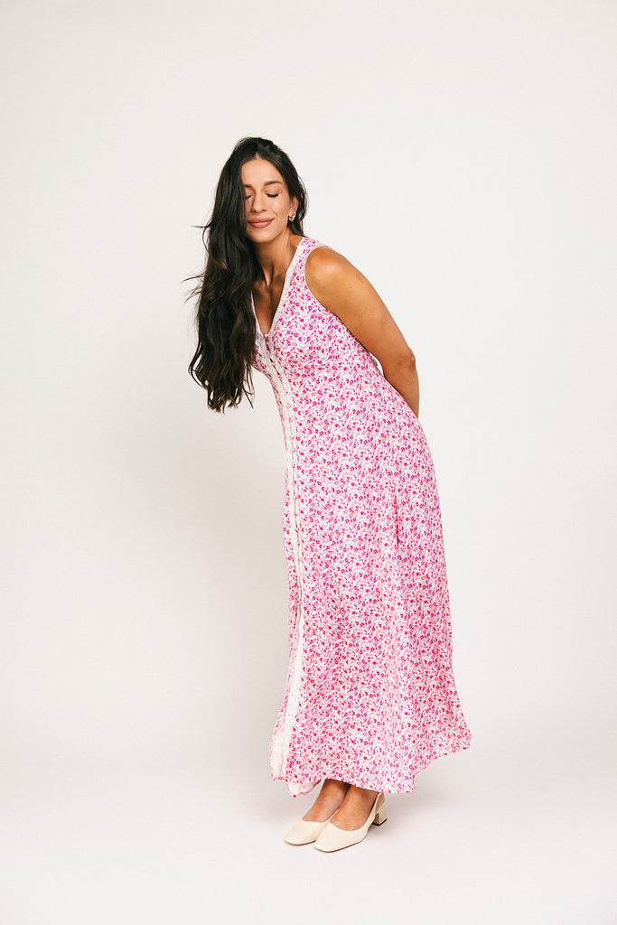 honey floral dress // pink *zoco exclusive*