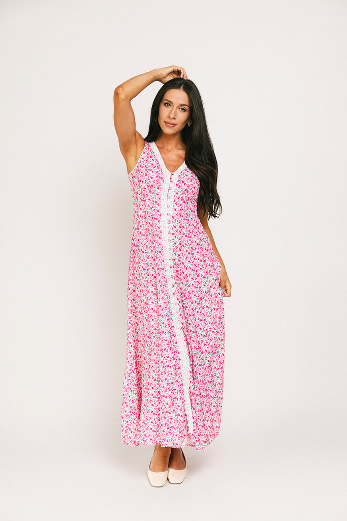 honey floral dress // pink *zoco exclusive*