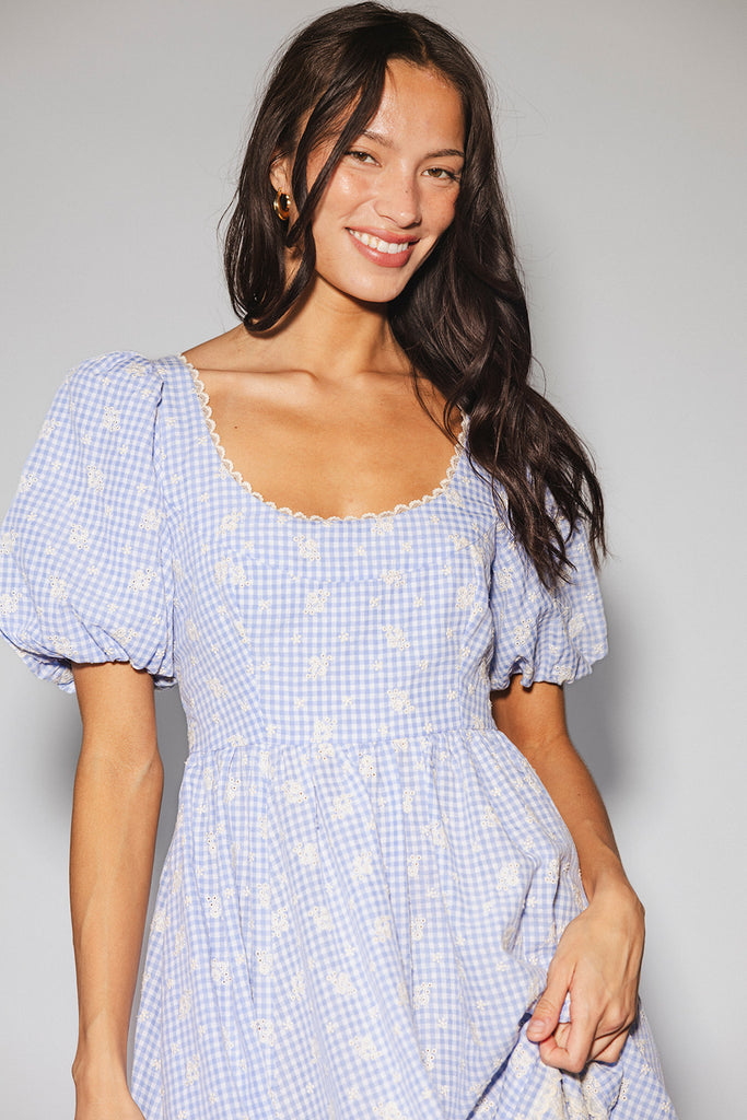 wren midi dress // blue *zoco exclusive*