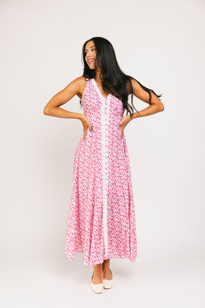 honey floral dress // pink *zoco exclusive*