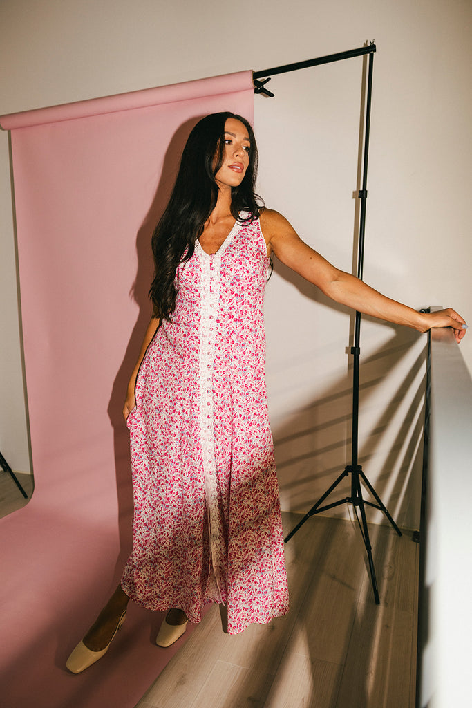 honey floral dress // pink *zoco exclusive*