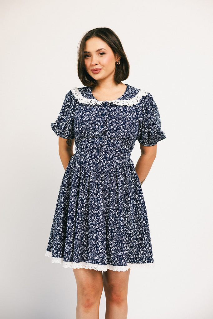 my girl button mini dress