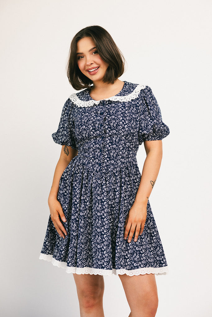 my girl button mini dress