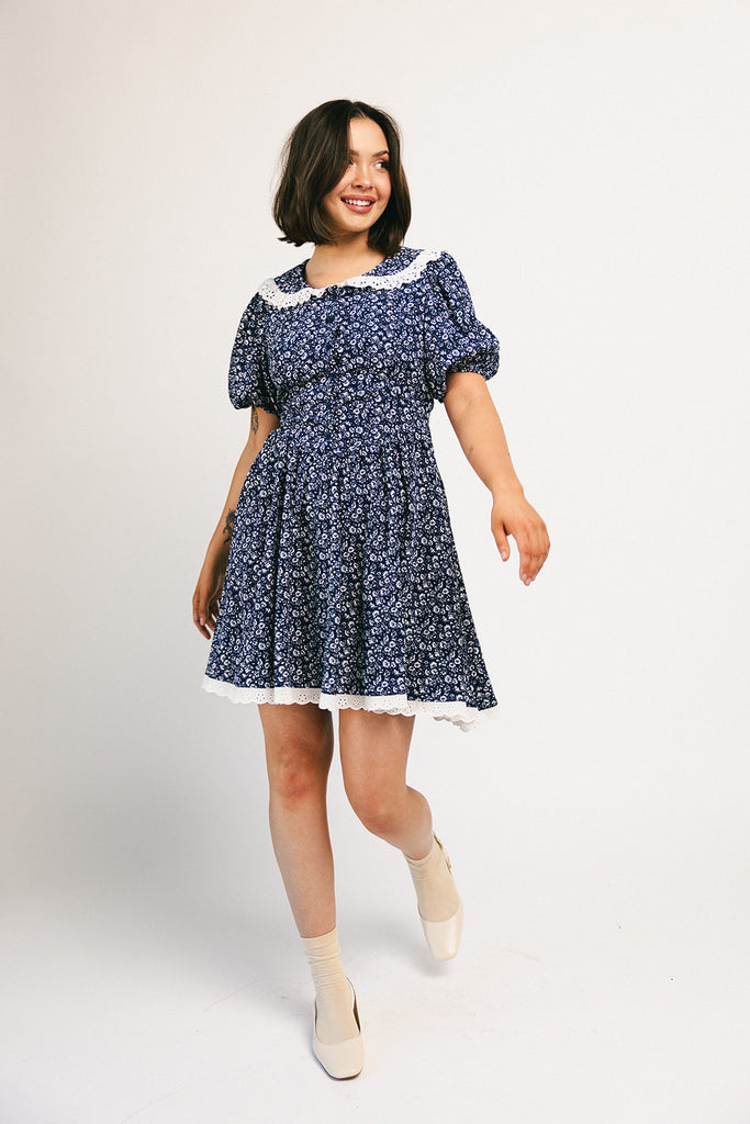 my girl button mini dress