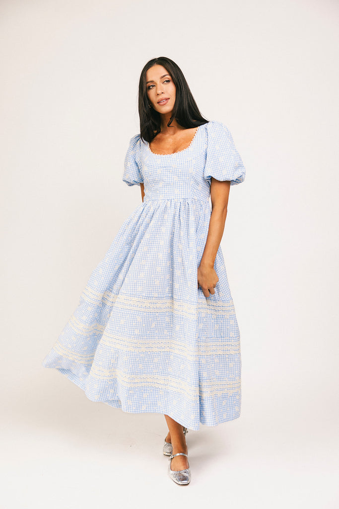 wren midi dress // blue *zoco exclusive*