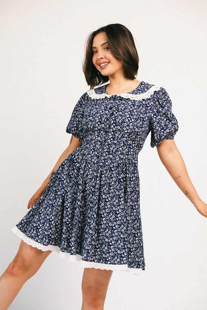 my girl button mini dress