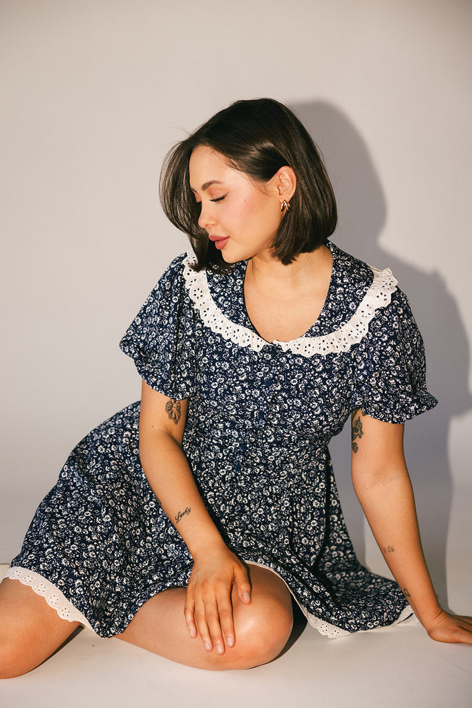 my girl button mini dress