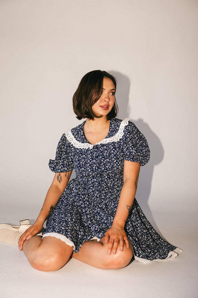 my girl button mini dress