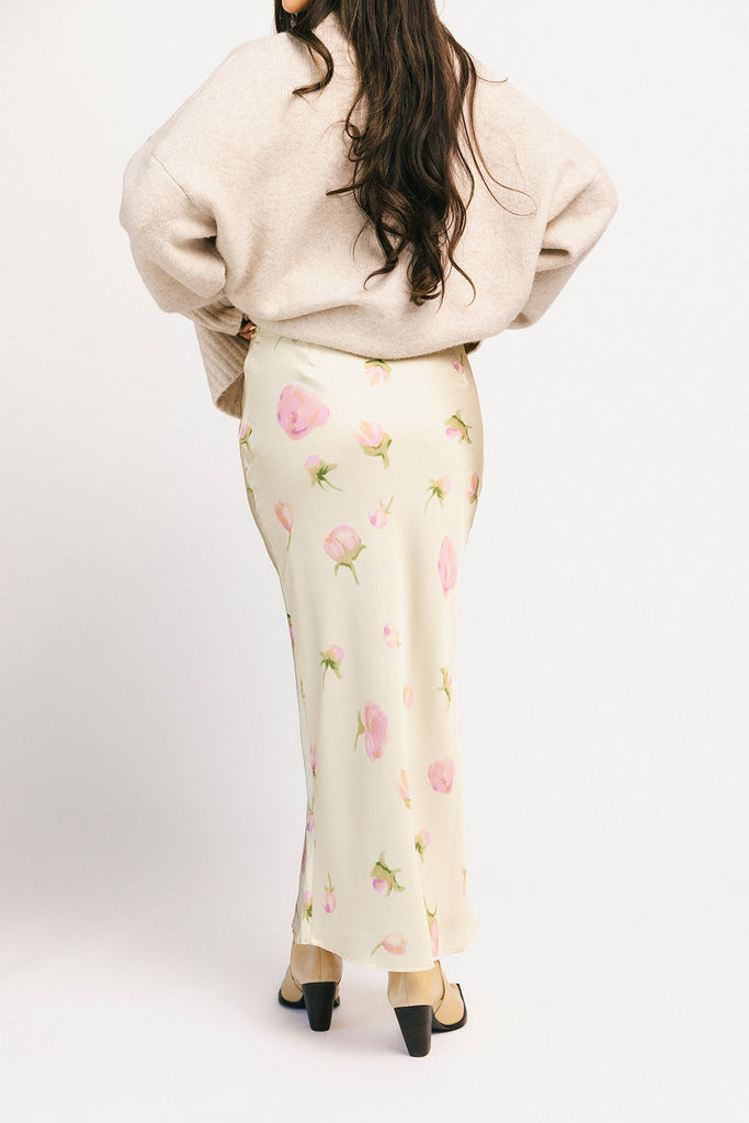 bailey satin maxi skirt
