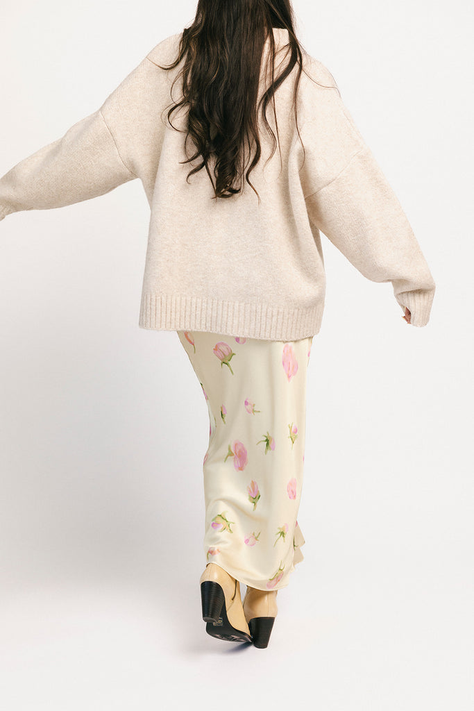 bailey satin maxi skirt