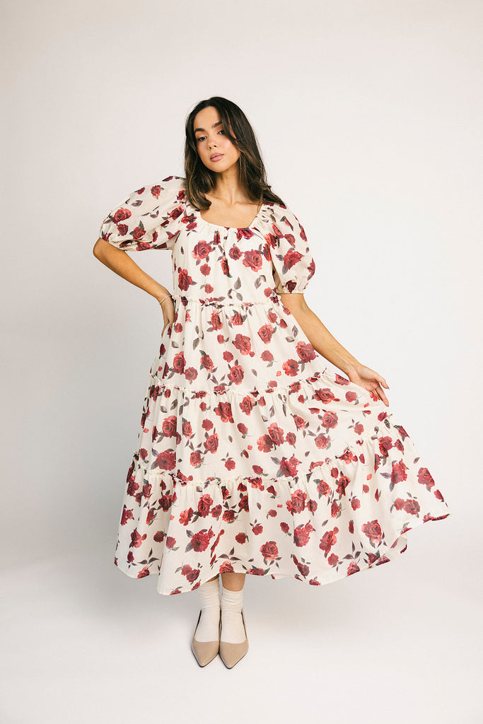daymaker dress // red floral *zoco exclusive*