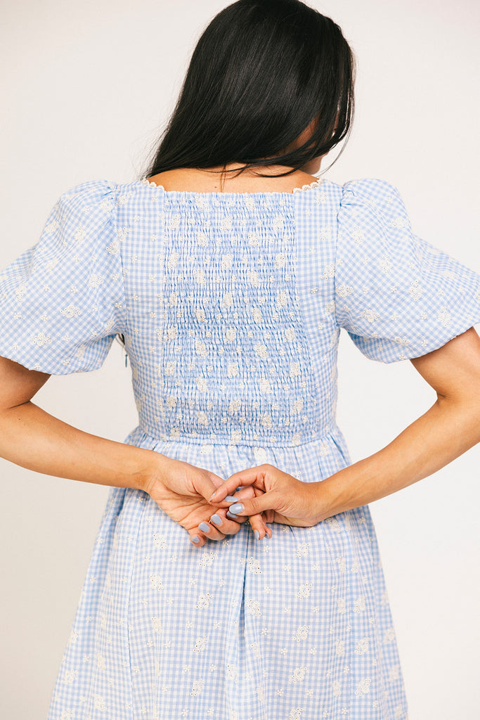 wren midi dress // blue *zoco exclusive*