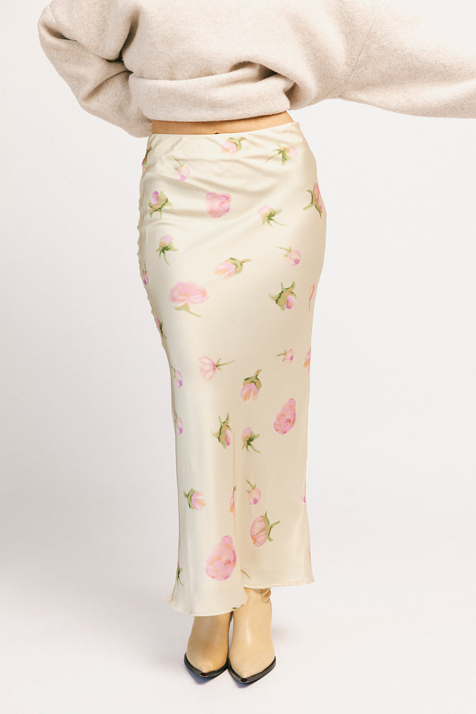 bailey satin maxi skirt