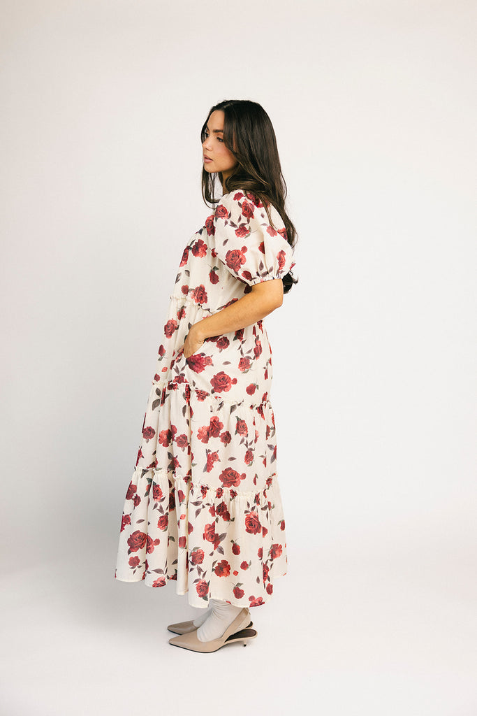 daymaker dress // red floral *zoco exclusive*