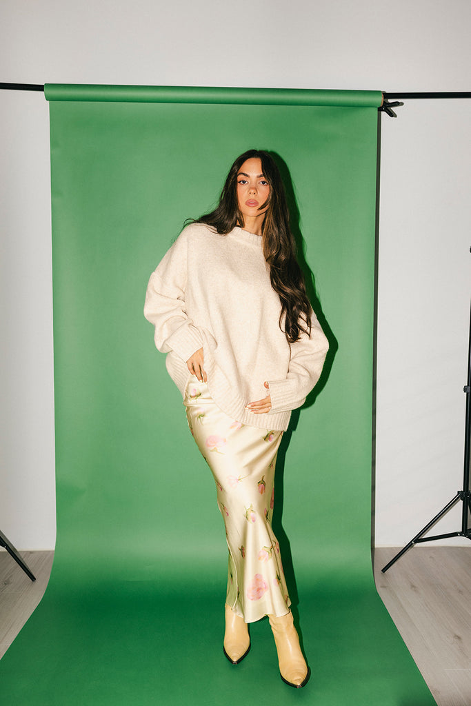 bailey satin maxi skirt