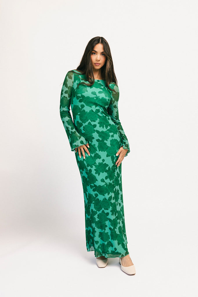 be right there mesh dress // green *zoco exclusive*