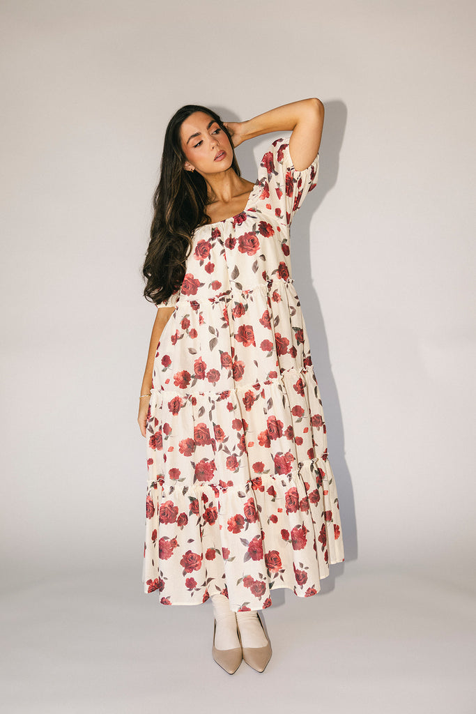 daymaker dress // red floral *zoco exclusive*