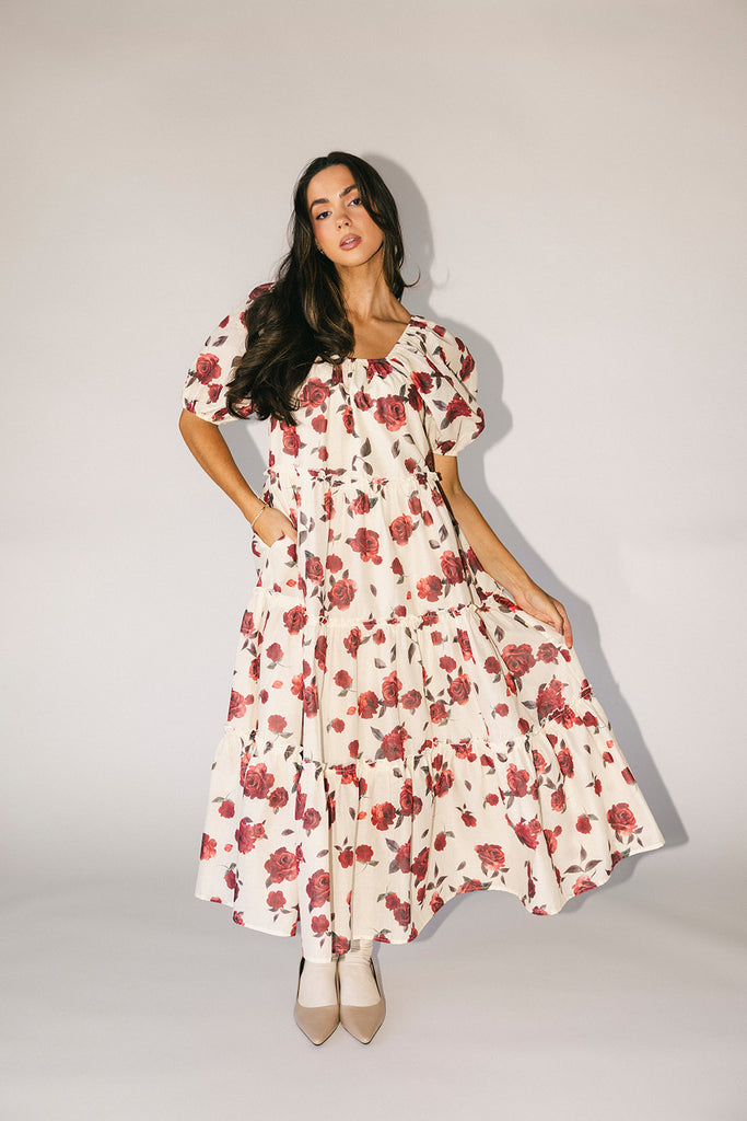 daymaker dress // red floral *zoco exclusive*