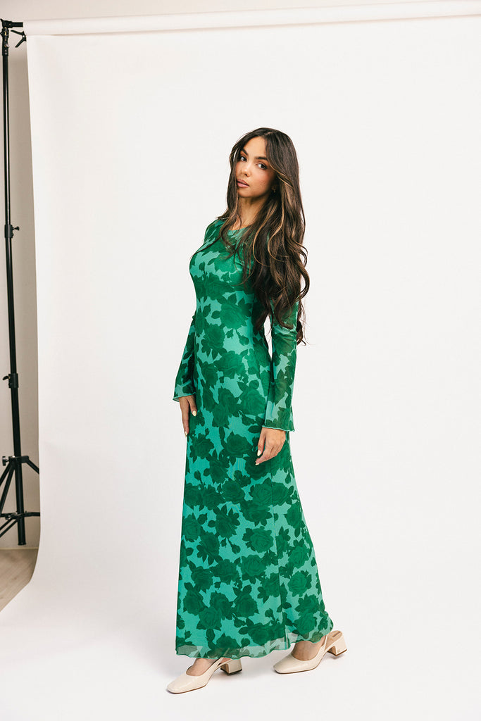 be right there mesh dress // green *zoco exclusive*