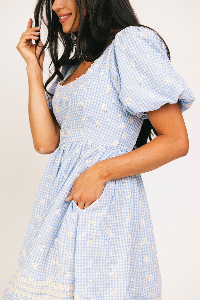 wren midi dress // blue *zoco exclusive*