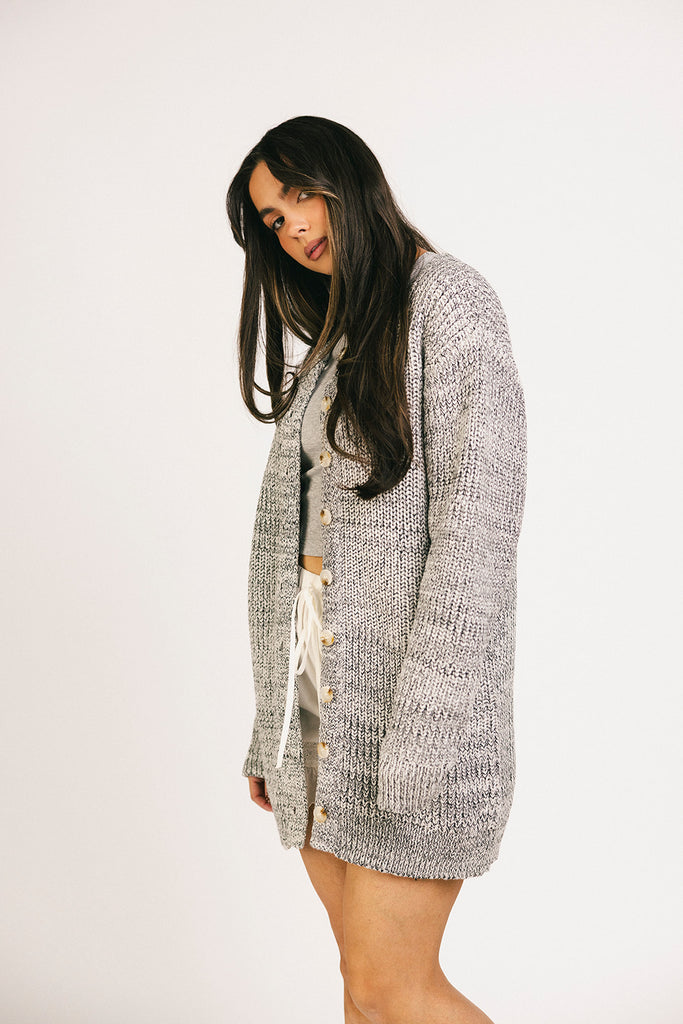 to the moon cardigan // grey *zoco exclusive*