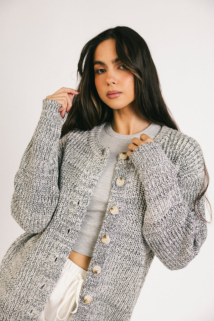 to the moon cardigan // grey *zoco exclusive*