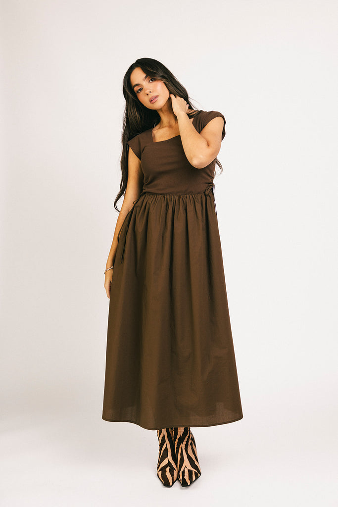 afterglow midi dress // chocolate *zoco exclusive*