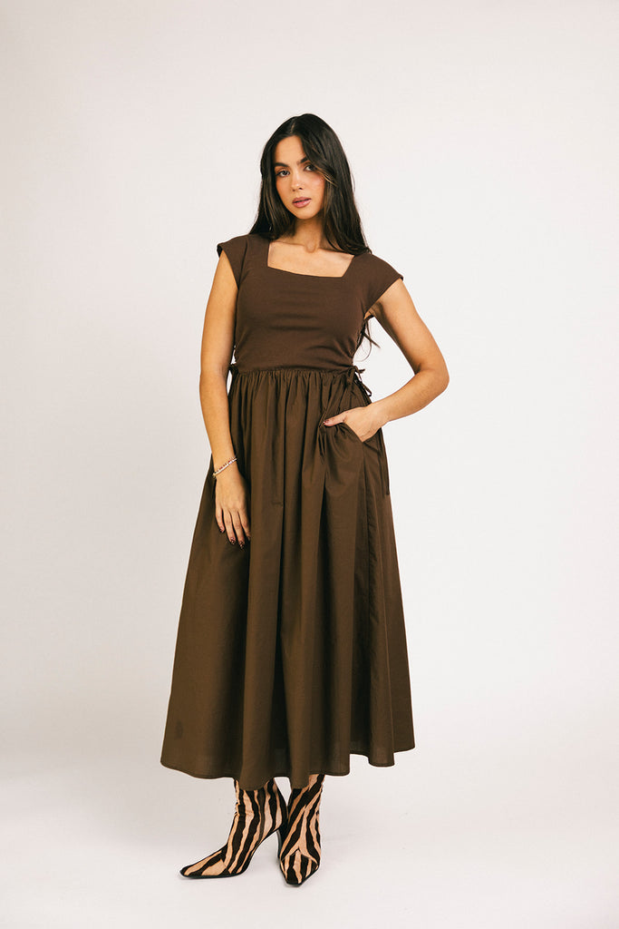 afterglow midi dress // chocolate *zoco exclusive*