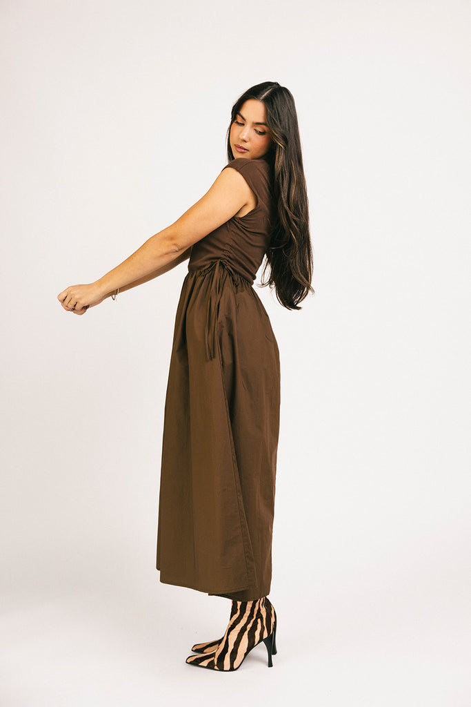afterglow midi dress // chocolate *zoco exclusive*