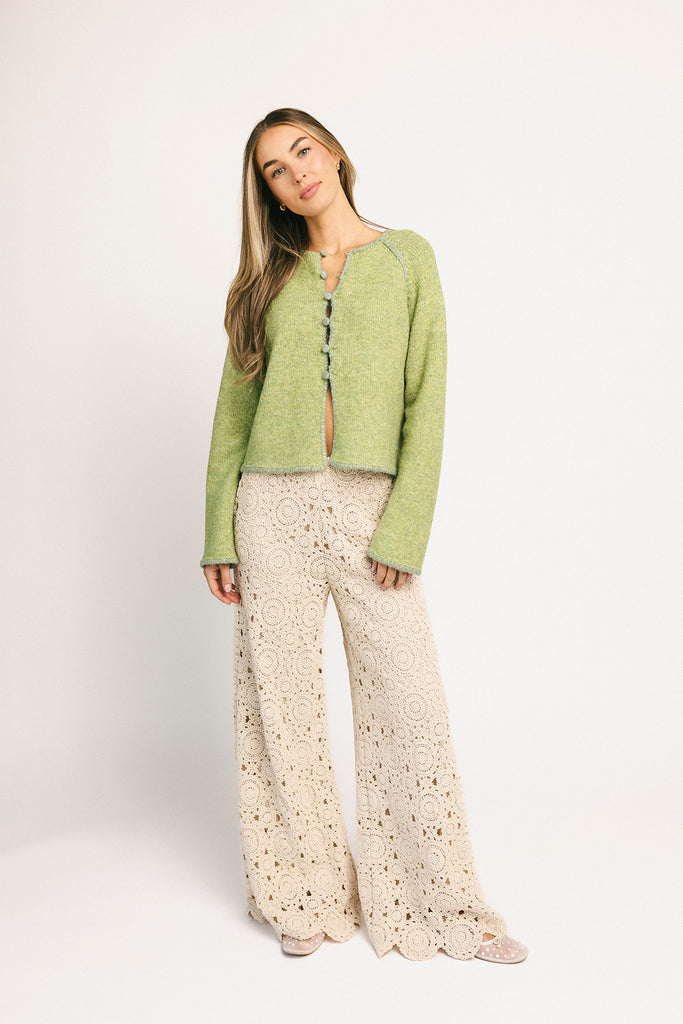 liv cardigan // green *zoco exclusive*