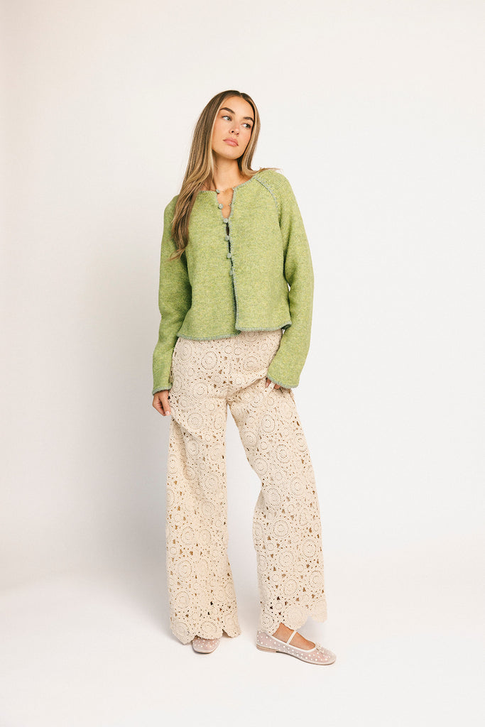 liv cardigan // green *zoco exclusive*