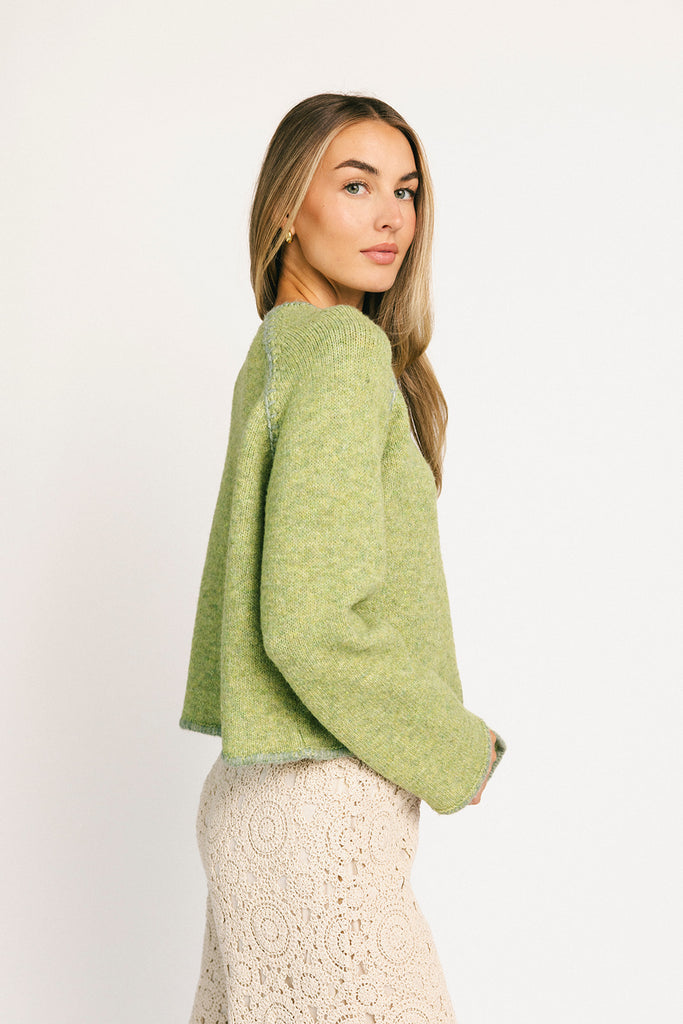 liv cardigan // green *zoco exclusive*