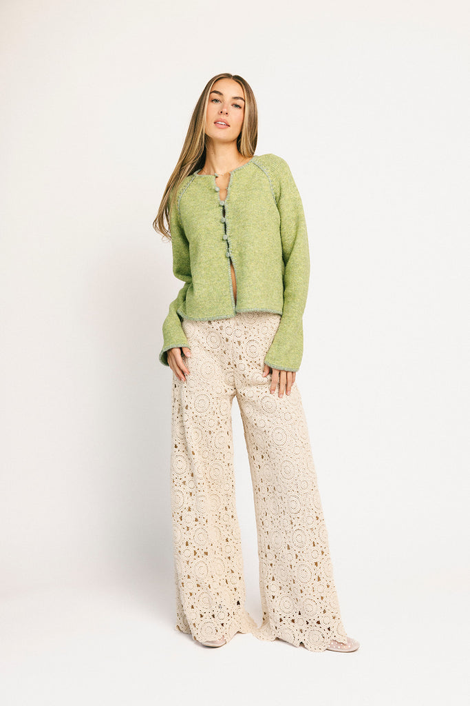 liv cardigan // green *zoco exclusive*