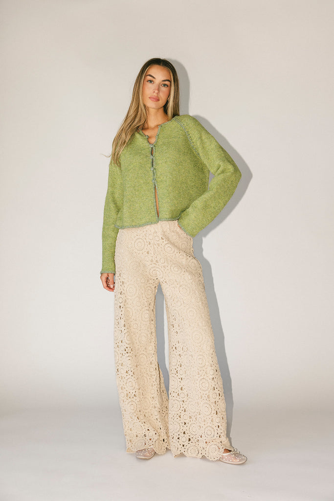 liv cardigan // green *zoco exclusive*