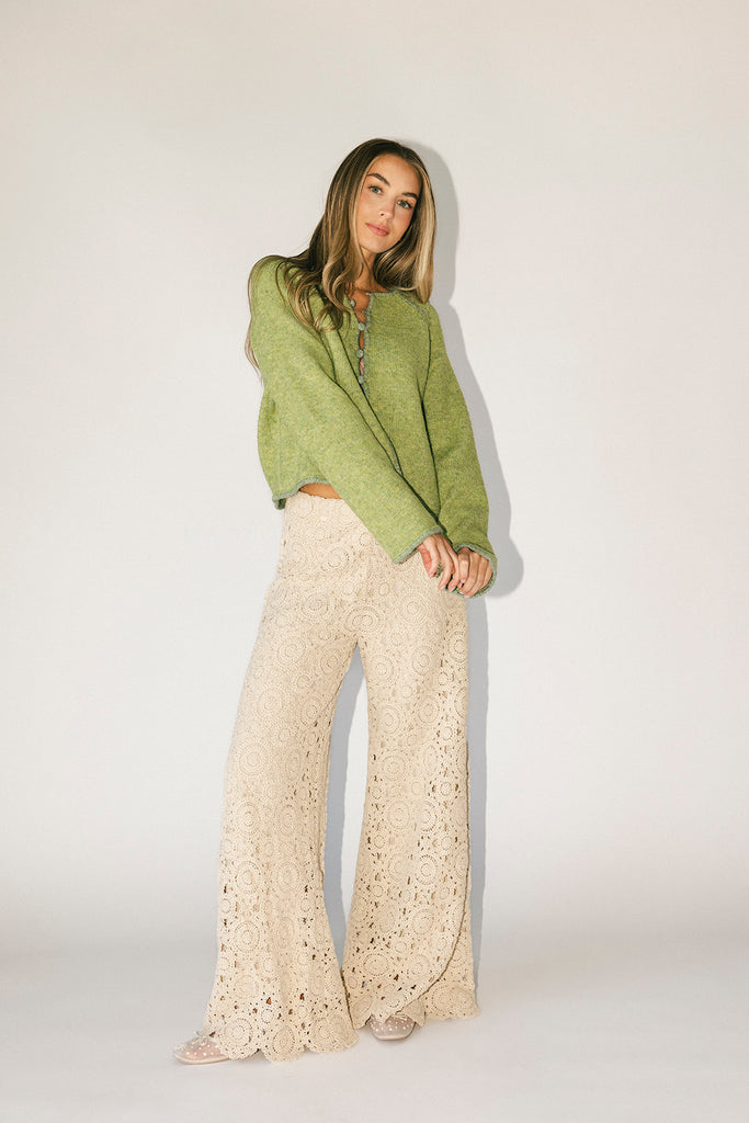 liv cardigan // green *zoco exclusive*