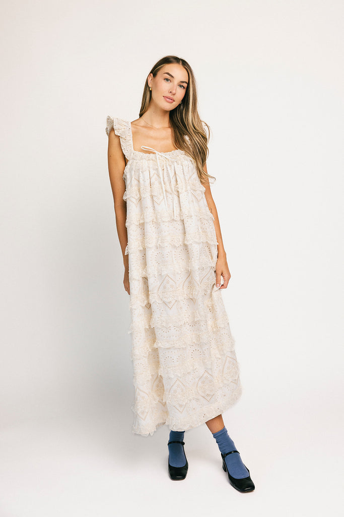 love struck maxi dress // off white *zoco exclusive*