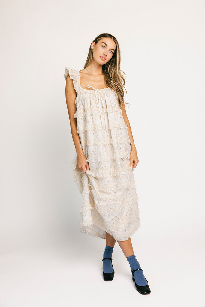 love struck maxi dress // off white *zoco exclusive*