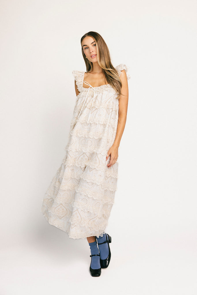 love struck maxi dress // off white *zoco exclusive*