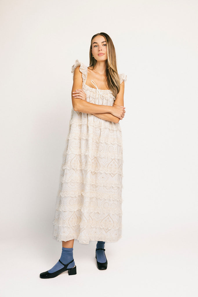 love struck maxi dress // off white *zoco exclusive*